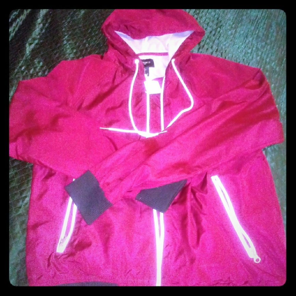 Zip front jacket with hood